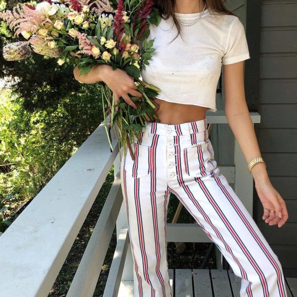 Reformation McGraw striped Jeans SZ 25